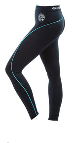 Gold's Gym GGLPNT023 - Dames Lange Strakke Broek - zwart/turquoise