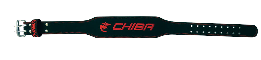 Chiba - 40810 - Leren riem zwart/rood