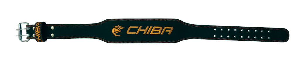Chiba - 40810 - Leren riem zwart/goud
