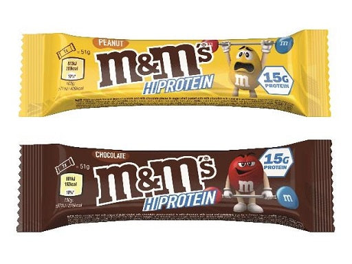 M&M M en M Eiwitreep ENKELE RIEKEL 1x51g